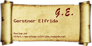 Gerstner Elfrida névjegykártya